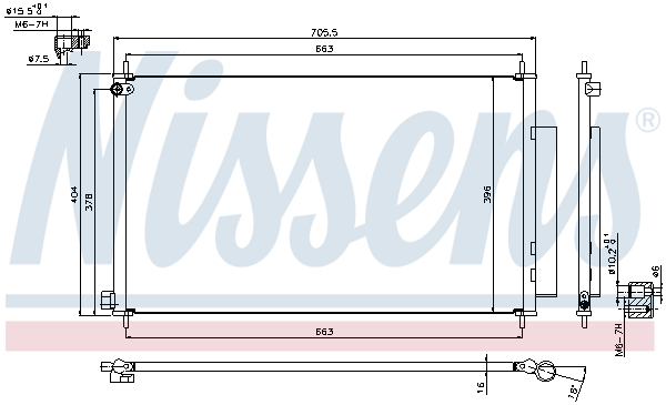 Nissens Airco condensor 940354