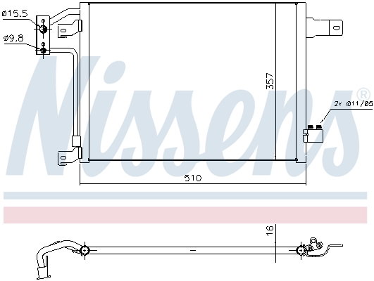 Nissens Airco condensor 940442