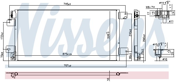 Nissens Airco condensor 940460