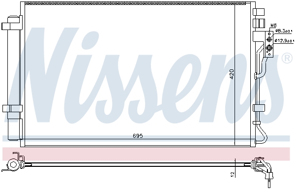 Nissens Airco condensor 940595