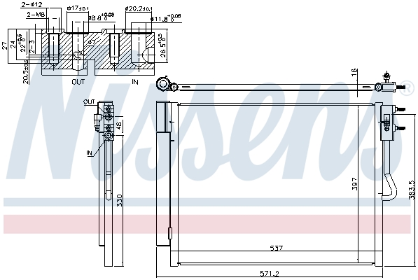 Nissens Airco condensor 940677