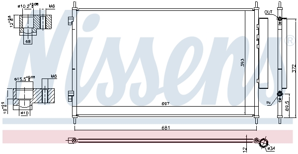 Nissens Airco condensor 940811