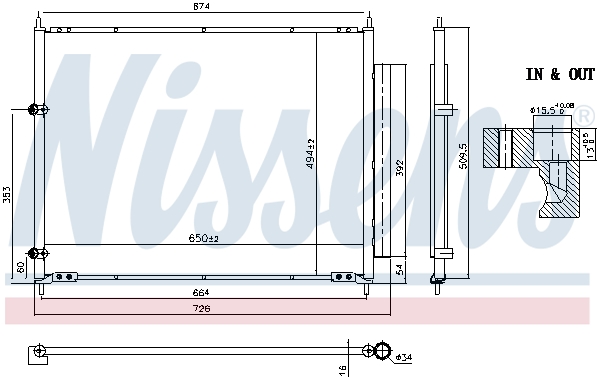 Nissens Airco condensor 940843