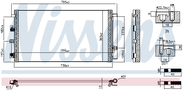 Nissens Condensor, airconditioning 940981