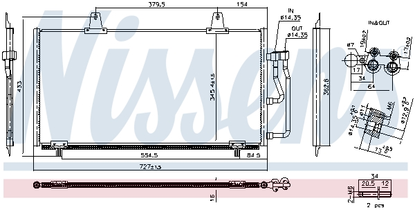Nissens Condensor, airconditioning 940987