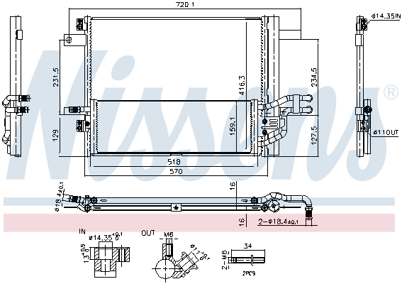 Nissens Condensor, airconditioning 940999