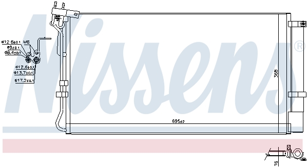 Nissens Airco condensor 941156