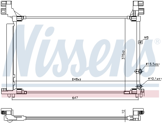 Nissens Airco condensor 941165