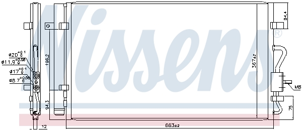 Nissens Airco condensor 941181