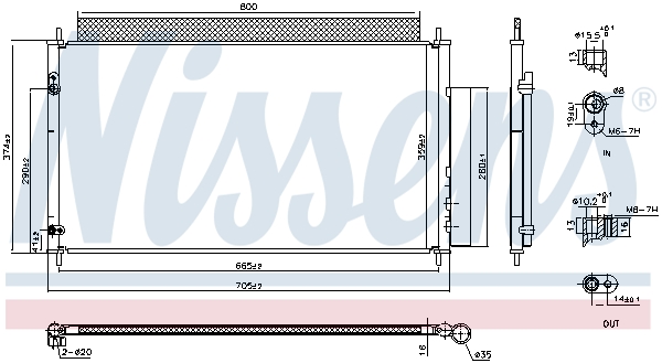 Nissens Airco condensor 941188