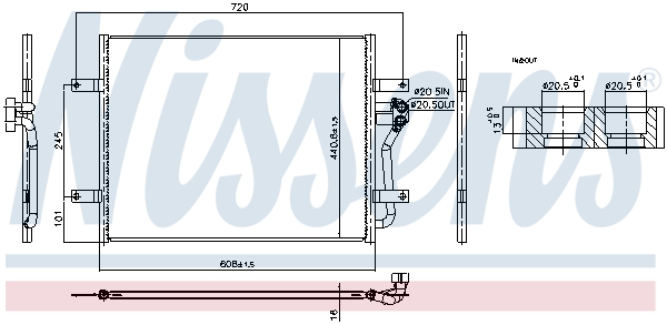 Nissens Condensor, airconditioning 941323