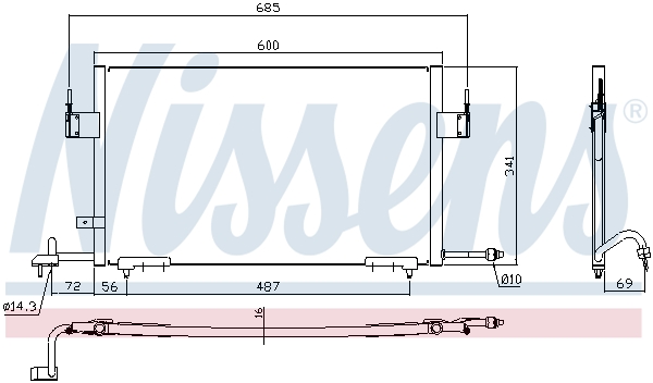 Nissens Airco condensor 94200