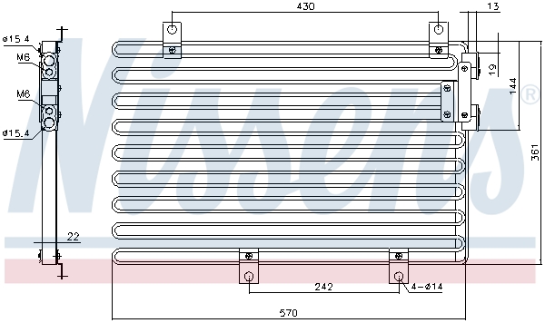 Nissens Airco condensor 94208