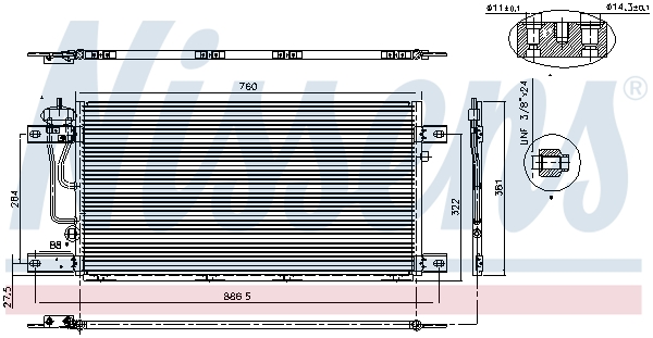 Nissens Airco condensor 94503