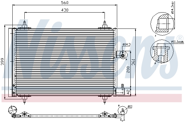 Nissens Airco condensor 94534