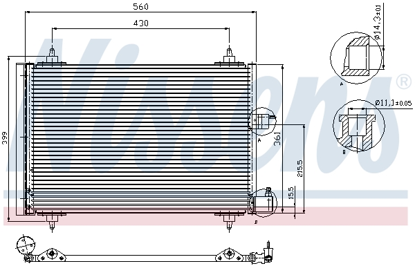 Nissens Airco condensor 94542