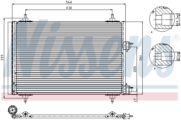 Nissens Airco condensor 94570