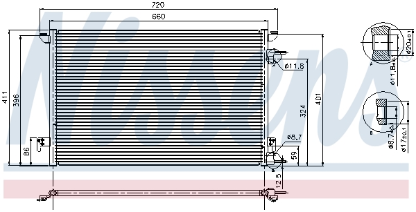 Nissens Airco condensor 94598