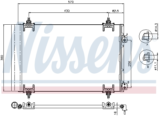 Nissens Airco condensor 94826