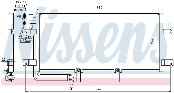 Nissens Airco condensor 94834