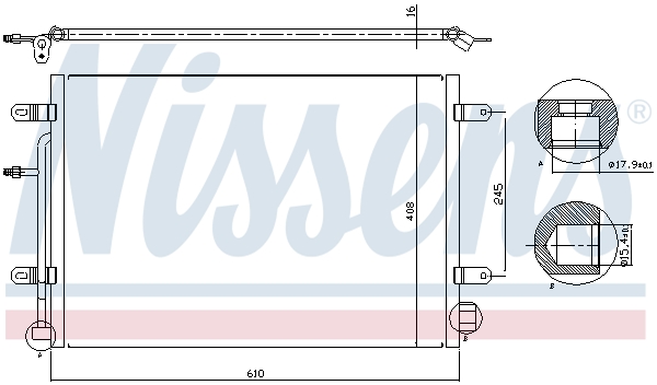 Nissens Airco condensor 94851