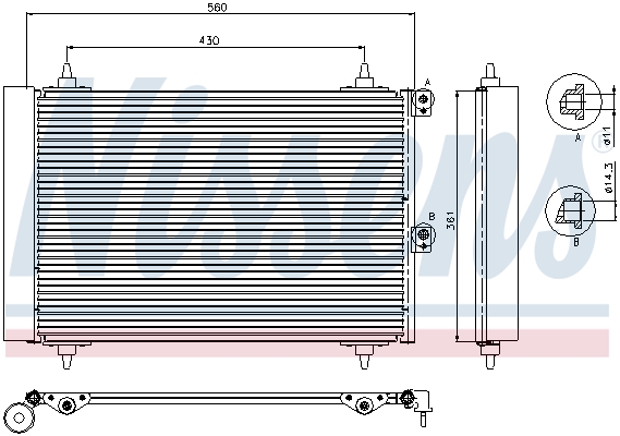 Nissens Airco condensor 94870