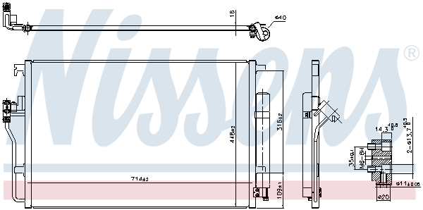 Nissens Airco condensor 94917