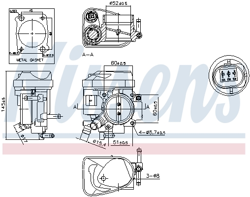 Nissens Gasklephuis 955002