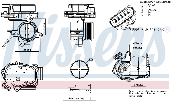 Nissens Gasklephuis 955003
