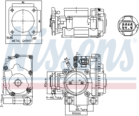 Nissens Gasklephuis 955080