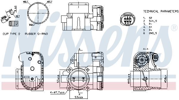 Nissens Gasklephuis 955093