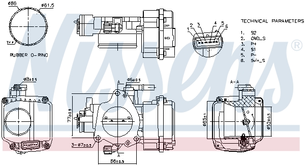 Nissens Gasklephuis 955126