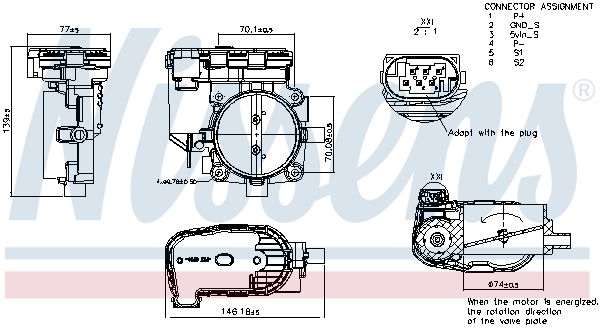Nissens Gasklephuis 955138