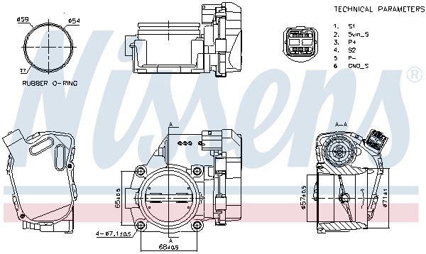 Nissens Gasklephuis 955174