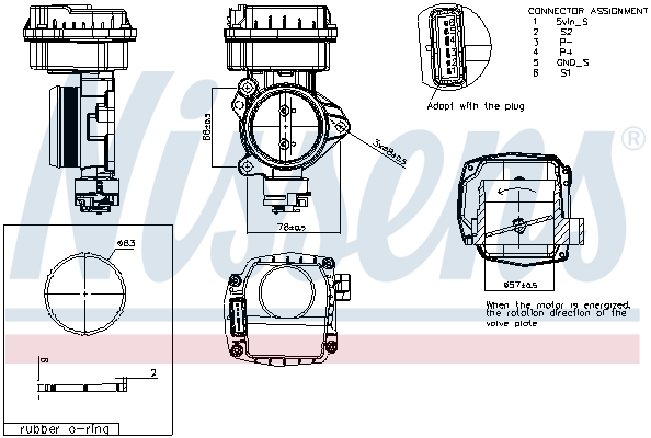 Nissens Gasklephuis 955206