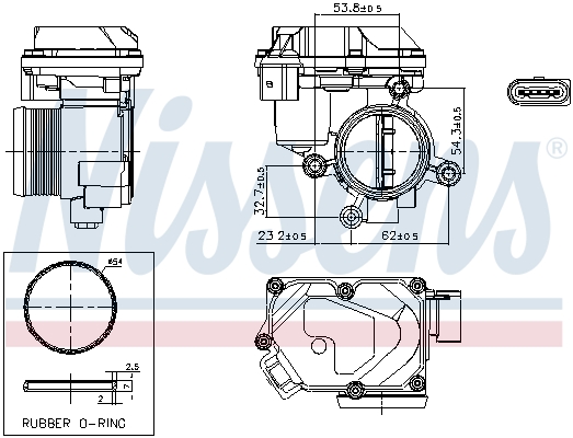 Nissens Gasklephuis 955258