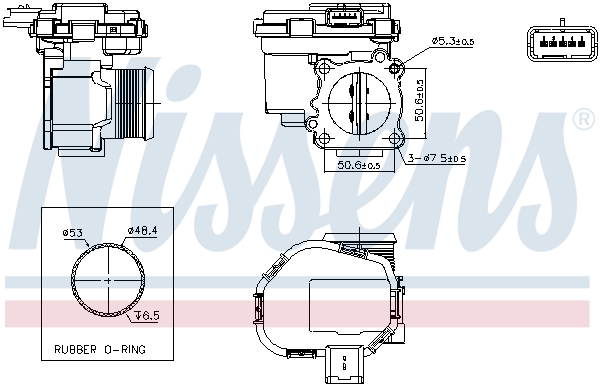 Nissens Gasklephuis 955291