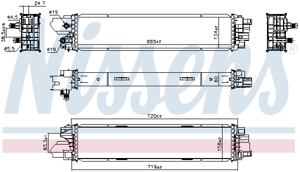 Nissens Intercooler, inlaatluchtkoeler 961272