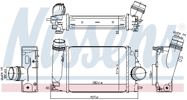 Nissens Intercooler, inlaatluchtkoeler 961309