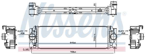 Nissens Intercooler, inlaatluchtkoeler 961312
