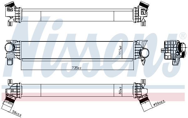 Nissens Intercooler, inlaatluchtkoeler 961315