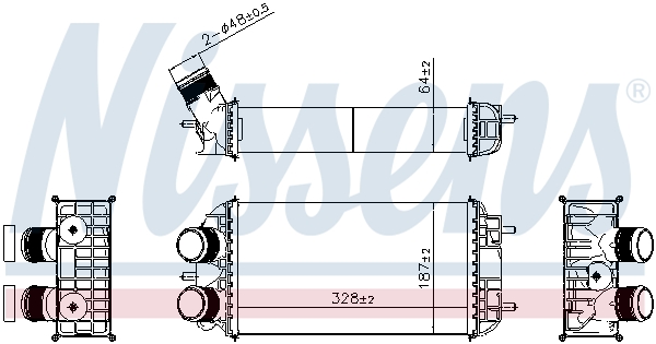 Nissens Intercooler, inlaatluchtkoeler 961318