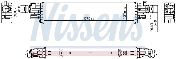 Nissens Intercooler, inlaatluchtkoeler 961335