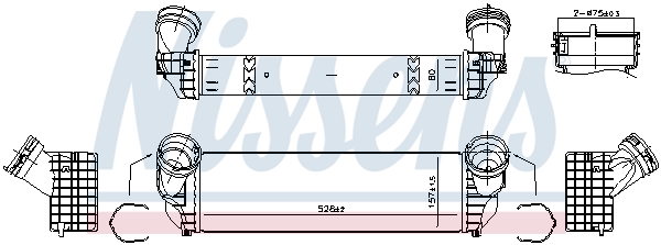 Nissens Intercooler, inlaatluchtkoeler 961344