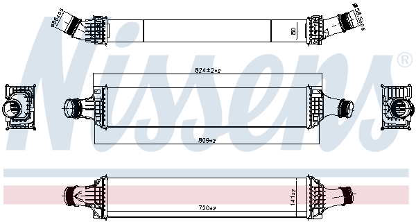 Nissens Intercooler, inlaatluchtkoeler 961345