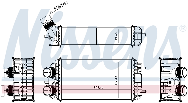 Nissens Intercooler, inlaatluchtkoeler 961367
