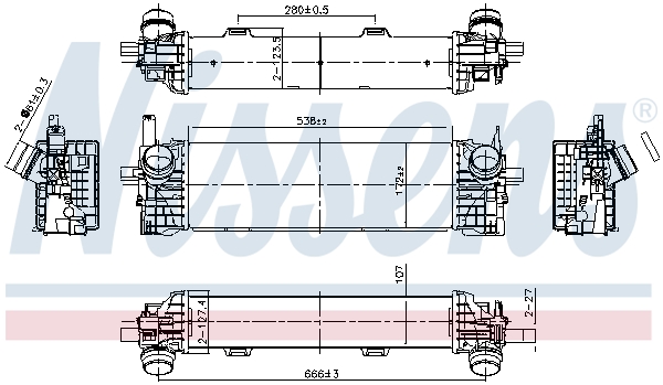 Nissens Intercooler, inlaatluchtkoeler 961377
