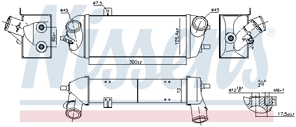 Nissens Intercooler, inlaatluchtkoeler 961413
