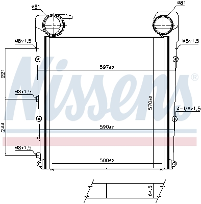 Interkoeler Nissens 961552