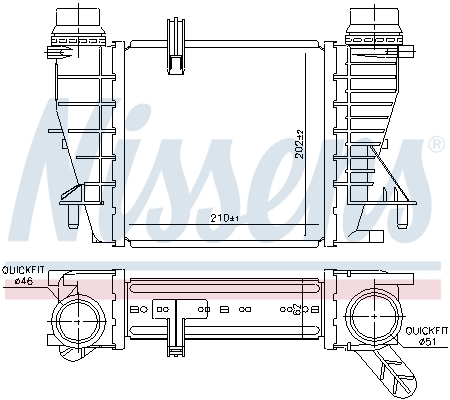 Nissens Interkoeler 96363